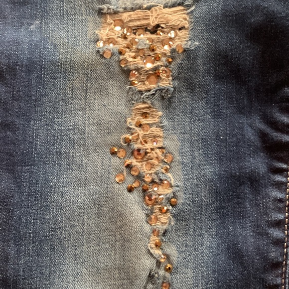 Rhinestone denim jeans - Picture 2 of 6